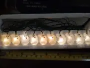 Vintage 10 Light Small Ghosts Halloween String Strand Battery Operated