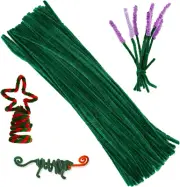 100 Pieces Pipe Cleaners Chenille Stem, Solid Color Pipe Cleaners Set for Craft