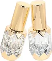 Zerodeko 2pcs Refillable Glass Perfume Bottle Elegant Travel Containers for Essential Oils Perfumes Simple Design Portable Scent Dispenser for Go Use