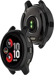 TPU Case Compatible with Garmin Venu 2 Plus, Disscool Soft Anti Drop TPU Protective Cover for Garmin Venu 2 Plus (TPU Black)