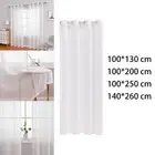 White Sheer Voile Window Comfortable Vertical Stripes for Living Room Hotel