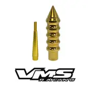 GOLD VMS RACING SPIKE SHIFT KNOB + 4.5" SHIFTER ROD EXTENSION FOR TOYOTA (for: Toyota)