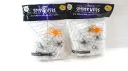 2 Bags Halloween STRETCHABLE SPIDER WEBS With Spiders Spooky Home Decorating