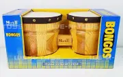 Mark II Bongos Pre-Tuned Two-Tone Hand Drums Hand Made Wood Bongos NEW
