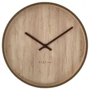 NeXtime Oslo Silent Wall Clock Light Brown Dial 30x30x4.4cm Aluminium Case