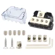 Power Ground Amp Distribution Block 0 Gauge Input 4 Gauge Outputs For Car Audio