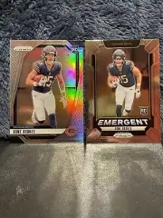 2024 Panini Prizm- Rome Odunze Silver Prizm Base #385 and Emergent Base #11