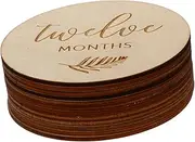 QUMIIRITY Baby Growth Commemorative Card Set 12pcs Milestone Wooden Discs Infants Milestone Baby Shower