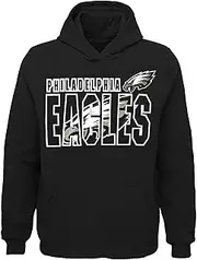 Outerstuff NFL Philadelphia Eagles Black Kids Youth 8-20 Official Game Day Touchdown Performance Primary Logo Pullover Hoodie