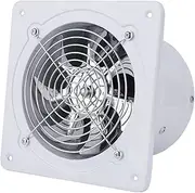CJHZQYY 8 Inch Quiet Exhaust Fan, Wall Fan, Black/White, Mosquito-proof, Countercurrent Damper, 60W, 2800 RPM, 1050 m³/h, 200 mm Diameter