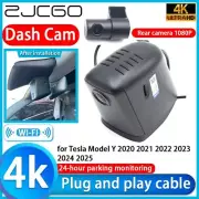4K UHD Wifi DVR Dash Cam Camera for Tesla Model Y 2020 2021 2022 2023 2024 2025