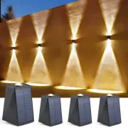 Solar Wall Lights Outdoor, Upgrade 2000mAh Wall Sconce IP65 Waterproof, Wall ...