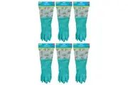 6x Spiffy Universal Cleaning Reusable Pair of Gloves Latex Kitchen Assorted