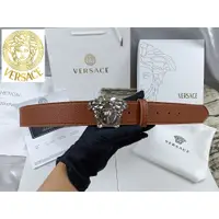 在飛比找蝦皮購物優惠-凡賽斯  Versace 皮革時尚生日高品質皮帶耐用皮帶中性