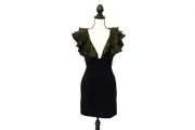 Sherri Hill Black Mikado Cocktail Dress