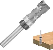 Flush Trim Router Bit Metal Top Bearing Compression Up Down Spiral Router Bit Carbide Woodworking Milling Tool Professional Cutter Router Kit for Fibreboard Solid Wood Plywood