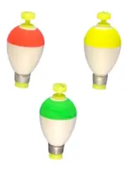 Comal Tackle Weighted Foam Snap-On Float Fishing Bobber, 1-1/4”, Pack of 3