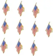 [FRCOLOR] 10pcs Lapel Pin Rhinestone Brooch America Hat American Flag Enamel Pin Tie Lapel Pin Flag Lapel Pin Jacket Badge Button Collar Man Clothing Gold Brooch Hat Trendy Accessories