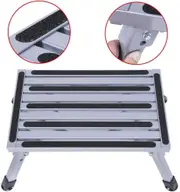 Ozoffer 200KG Portable Folding Aluminium Step Caravan Accessories Ladder Stool Trailer