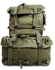 M1945 Equipment Group Package WWII WW2 Vietnam War Backpack Korean War Tactical Backpack, Green, Military