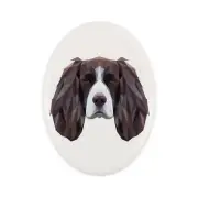 English Springer Spaniel geometric plate Art-Dog