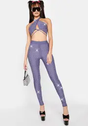 Dare To Dazzle Rhinestone Pants Set