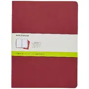 Moleskine Cahier Extra Large Notebook Plain 3 Pack Red