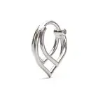 14K White Gold Trinity V Shape Clicker Hoop - Septum, Daith, Earlobe Piercings