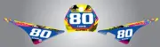 Yamaha PW 80 custom number plates Neon Style Pee Wee 80 stickers graphics