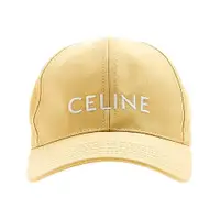 在飛比找ETMall東森購物網優惠-【CELINE 】CELINE 刺繡 文字款 棒球帽-鵝黃色