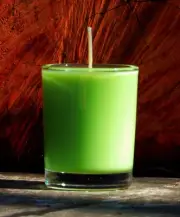 40hr GRAPEFRUIT & LIMES Essential Oil Scented SOY Small Glass Jar Votive CANDLE