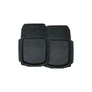 2 Pcs of PC Covers Front Black Deep Dish Mat Set - 77 x 60cm Floor Protection