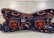 Chicago Bears 3 Sided Dog Bone Shaped Neck Pillow, Neck & Lower Back Support LG