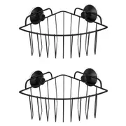 2PK Boxsweden Bathroom Corner Wall Suction Rack Shower Caddy Shelf Holder