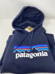 Patagonia Sweatshirt Mens Size Small Navy P-6 Logo Uprisal Hoody Recycled Hoodie