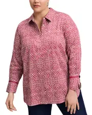 Foxcroft Plus Iris Sateen Shirt