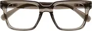 OPULIZE Era Blue Light Glasses, Transparent Grey - Clear Lens, 1mm