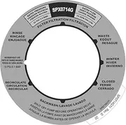SPX0714G Sand Filter Valve Label Plate Sticker Replacement, for Hayward Multi-Port Valve Cover Label,Valve Position Label Works with The SP0714T or SPX0714BA 1.5" Vari-Flo Valve or Key Cover (1)