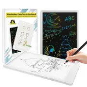 2-in-1 LCD Writing Tablet for Kids & Tracing Light Box, One Side - Colorful D...