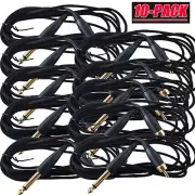 10pcs For Tattoo Power Supply Silicone Soft RCA Clip Cord 1/4" Phono Plugs 6ft