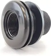 Double Threaded Bulkhead Kit for Fish Aquariums - 1 Inch