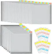 Gyorwst 36 PCS Paper Organizer Storage with 60PCS Sticky Index Tabs for Holding 12.6x13Inch Scrapbook Paper