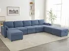 8 Modular Sectional U Shape Couch w/Storage USB Port Cup Holder Convertible Sofa