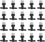 Baxnore 20PCS Misting Sprinkler s Kit with Tee Joints, Water Saving Garden Irrigation System for Lawn Greenhouse Patio Cooling, Clog Proof Nozzles, Plastic