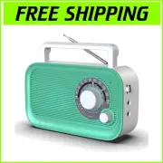 Analog AM/FM Radio with Bluetooth Connectivity - Portable & User-Friendly