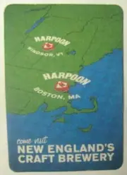 NEW ENGLAND'S CRAFT BREWERY Beer COASTER Mat HARPOON Mass Bay MASSACHUSETTS 2010