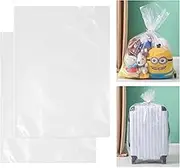 Pack of 2 Extra Large Gaint Transparent Plastic Storage Bags, 100 x 150 cm, Reusable Moving Bags, Giant Storage Bags, for Suitcases, Luggage, Furniture, Comforter, Dustproof