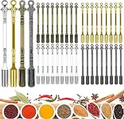 40 Pcs Mini Shovel Spoons, 3.23" Small Metal Scoops for Powder, Spices, Coffee, Sugar, Tiny Measuring Spoons in 4 Colors for Jars, DIY Crafts, Keychains, Home, Kitchen, and Decorative Use