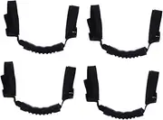 4pcs Roll Car inside Grip Rod Grab Roof Handle Aluminum Latch Four Round Safety Bar Grip Handle Car Handle Auto Interior Armrest Car Armrest Car inside Handrail See