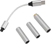 USB C to 3.5mm Audio Adapter, Type C to Headphone Aux Jack Dongle, 32bits/384kHz DAC Cable Cord, with 2.5mm 4.4mm Adapter, for iOS 15, S24 S23 Ultra